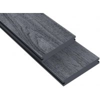 Террасная доска ДПК 3D Nevada/California Чёрная (полнотелая) Террасная доска ДПК 3D Nevada/California Чёрная (полнотелая)