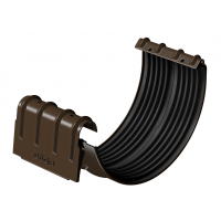 Соединитель желобов с замком D125, КАШТАН (RAL 8017) Соединитель желобов с замком D125, КАШТАН (RAL 8017)